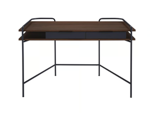 ALANDO - Rectangular walnut writing desk with drawers _ Ligne Roset